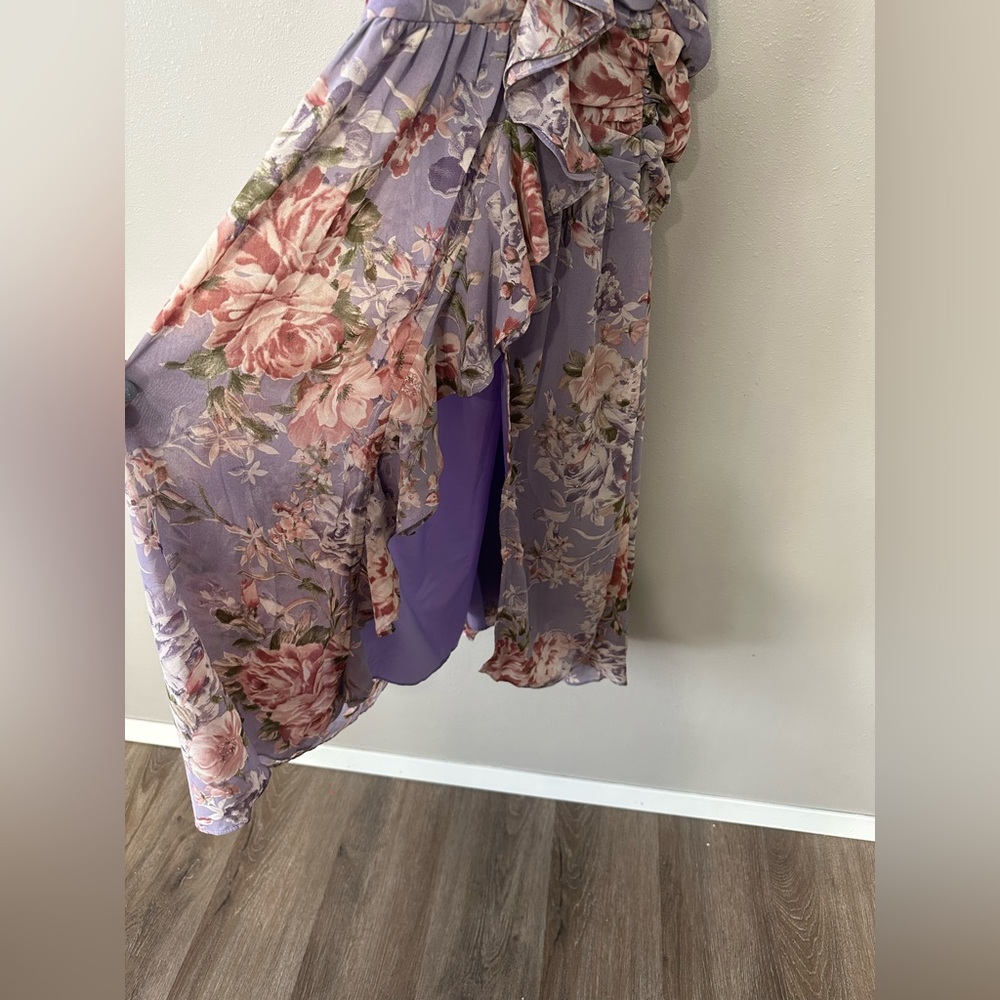 Free People ASTR The Label Kiana Floral Ruched Midi Dress Size XS - Picture 8 of 12